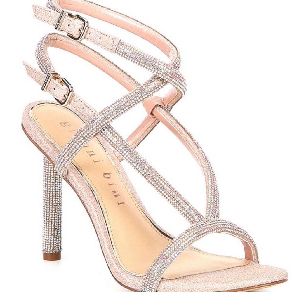 Gianni Bini Juniaa Suede Rhinestone Detail Strappy Dress Sandals